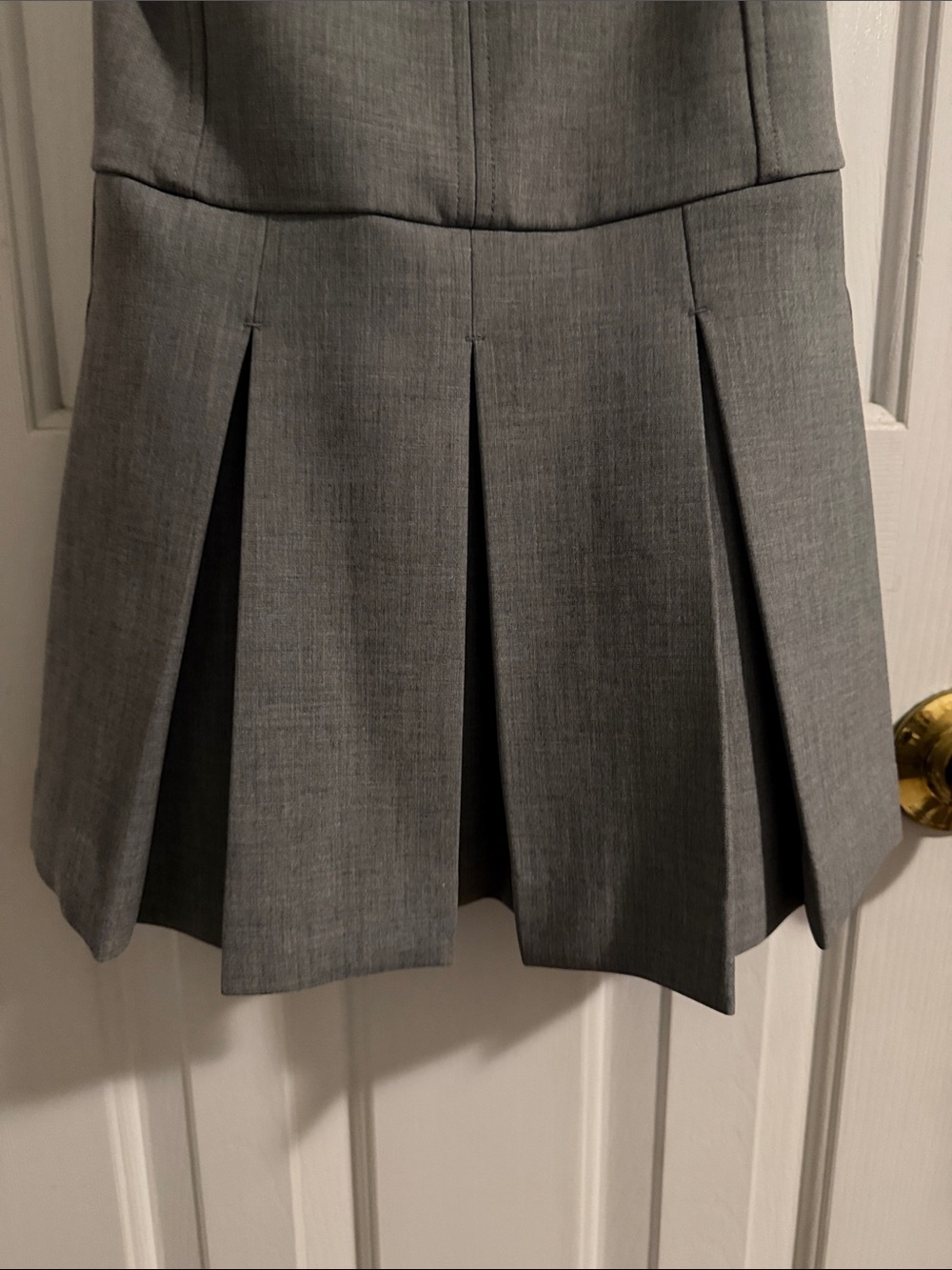 Wilfred Aritzia Grey Strapless Pleated Hem Dress - Picture 6 of 9